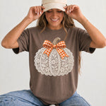 Lace Pumpkin Bow DTF Transfer DTF Heat Press Transfer from Sweet Tee Transfers
