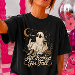 All Booked for Fall Ghost DTF Transfer DTF Heat Press Transfer from Sweet Tee Transfers