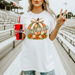 Hurricanes Quilted Pumpkin Orange and Green DTF Transfer DTF Heat Press Transfer from Sweet Tee Transfers