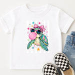 Preppy Bubblegum Turtle DTF Transfer DTF Heat Press Transfer from Sweet Tee Transfers