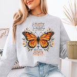 There Was Jesus Monarch Butterfly DTF Transfer DTF Heat Press Transfer from Sweet Tee Transfers