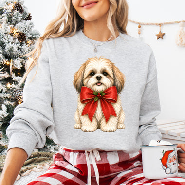 Christmas Dog Shih Tzu DTF Transfer DTF Heat Press Transfer from Sweet Tee Transfers
