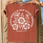 God's Mercy Is New Every Morning Floral DTF Transfer DTF Heat Press Transfer from Sweet Tee Transfers
