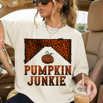 Pumpkin Junkie DTF Transfer DTF Heat Press Transfer from Sweet Tee Transfers