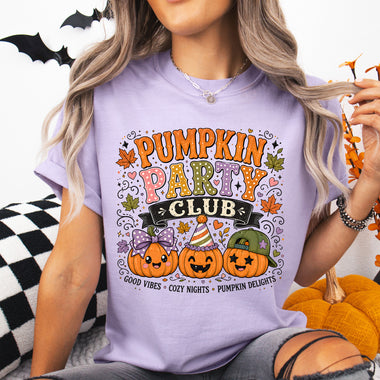 Pumpkin Party Club DTF Transfer DTF Heat Press Transfer from Sweet Tee Transfers