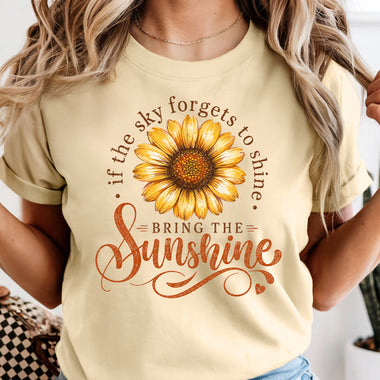 Bring the Sunshine Sunflower Inspirational Quote DTF Transfer DTF Heat Press Transfer from Sweet Tee Transfers