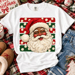 Santa Striped Polka Dots DTF Transfer DTF Heat Press Transfer from Sweet Tee Transfers