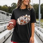Orange and Blue Football DTF Transfer – Coquette DTF Heat Press Transfer from Sweet Tee Transfers