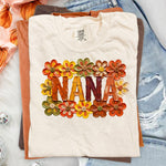NANA Fall Floral DTF Transfer DTF Heat Press Transfer from Sweet Tee Transfers