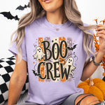 Boo Crew Striped with Ghost and Bats DTF Transfer DTF Heat Press Transfer from Sweet Tee Transfers