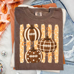 Football Pumpkins Striped Polkadot DTF Transfer DTF Heat Press Transfer from Sweet Tee Transfers