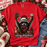 Retro Christmas Raccoon DTF Transfer DTF Heat Press Transfer from Sweet Tee Transfers
