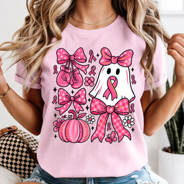 Breast Cancer Awareness Ghost DTF Transfer DTF Heat Press Transfer from Sweet Tee Transfers
