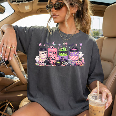 Pastel Goth Spooky Halloween Coffee DTF Transfer DTF Heat Press Transfer from Sweet Tee Transfers