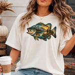 Fish with Mountain and River DTF Transfer DTF Heat Press Transfer from Sweet Tee Transfers