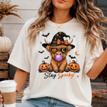 Stay Spooky Cow with Gum Striped DTF Transfer DTF Heat Press Transfer from Sweet Tee Transfers