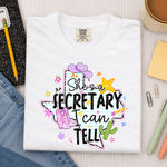She's a Secretary I Can Tell DTF Transfer DTF Heat Press Transfer from Sweet Tee Transfers