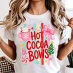 Hot Cocoa & Bows DTF Transfer DTF Heat Press Transfer from Sweet Tee Transfers