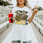 Friday Night Lights Black and Yellow Pennant DTF Transfer DTF Heat Press Transfer from Sweet Tee Transfers