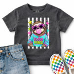 Preppy Animals Sloth Good Vibes DTF Transfer DTF Heat Press Transfer from Sweet Tee Transfers
