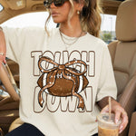 Touchdown Football with Bow DTF Transfer DTF Heat Press Transfer from Sweet Tee Transfers