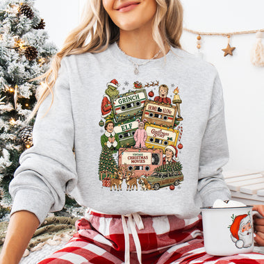 Christmas Movies Cassettes DTF Transfer DTF Heat Press Transfer from Sweet Tee Transfers