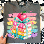 Back to School Brushstroke Book Stack DTF Transfer DTF Heat Press Transfer from Sweet Tee Transfers