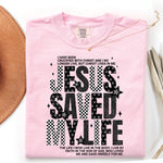 Jesus Saved My Life DTF Transfer DTF Heat Press Transfer from Sweet Tee Transfers