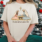 O Come Let Us Adore Him Nativity DTF Transfer DTF Heat Press Transfer from Sweet Tee Transfers