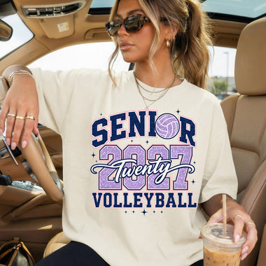 Senior 2027 Volleyball DTF Transfer DTF Heat Press Transfer from Sweet Tee Transfers