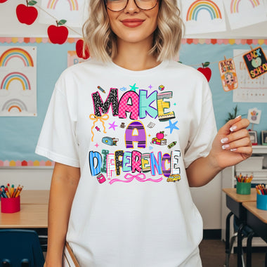 Make a Difference DTF Transfer DTF Heat Press Transfer from Sweet Tee Transfers