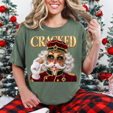 Glam Nutcracker Cracked Christmas DTF Transfer DTF Heat Press Transfer from Sweet Tee Transfers