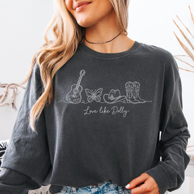 Love Like Dolly White DTF Transfer DTF Heat Press Transfer from Sweet Tee Transfers