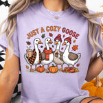 Just a Cozy Goose DTF Transfer DTF Heat Press Transfer from Sweet Tee Transfers