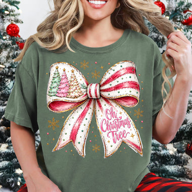Oh Christmas Tree Bow DTF Transfer DTF Heat Press Transfer from Sweet Tee Transfers