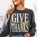 Give Thanks Bows DTF Transfer DTF Heat Press Transfer from Sweet Tee Transfers