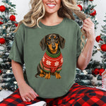 Christmas Dog Dachshund DTF Transfer DTF Heat Press Transfer from Sweet Tee Transfers