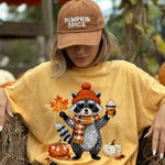 Fall Raccoon Disco Gem DTF Transfer DTF Heat Press Transfer from Sweet Tee Transfers