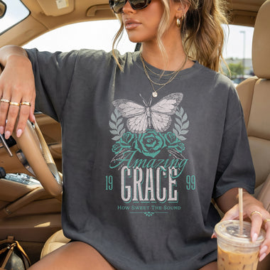 Amazing Grace Green DTF Transfer DTF Heat Press Transfer from Sweet Tee Transfers