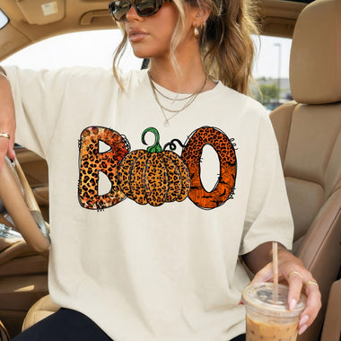 BOO Leopard Print DTF Transfer DTF Heat Press Transfer from Sweet Tee Transfers