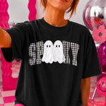 Spooky Ghost Gingham Lace Halloween DTF Transfer DTF Heat Press Transfer from Sweet Tee Transfers