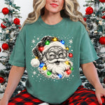 Retro Christmas Lights Santa DTF Transfer DTF Heat Press Transfer from Sweet Tee Transfers