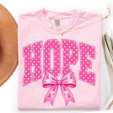 Polka Dot Hope for Breast Cancer DTF Transfer DTF Heat Press Transfer from Sweet Tee Transfers