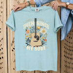 Then Sings My Soul Floral Guitar DTF Transfer DTF Heat Press Transfer from Sweet Tee Transfers
