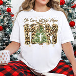 Oh Come Let Us Adore Him Leopard DTF Transfer DTF Heat Press Transfer from Sweet Tee Transfers
