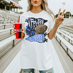 Friday Night Lights Black and Carolina Blue Pennant DTF Transfer DTF Heat Press Transfer from Sweet Tee Transfers