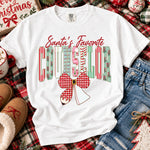 Coquette Santa's Favorite Counselor DTF Transfer DTF Heat Press Transfer from Sweet Tee Transfers