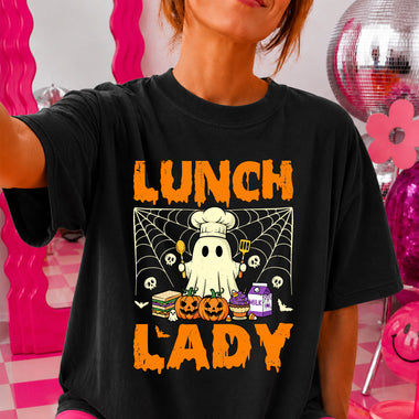 Lunch Lady Ghost DTF Transfer DTF Heat Press Transfer from Sweet Tee Transfers
