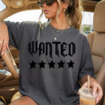 Wanted Five Star DTF Transfer DTF Heat Press Transfer from Sweet Tee Transfers