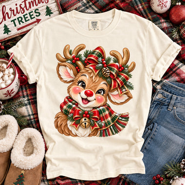 Reindeer Head DTF Transfer DTF Heat Press Transfer from Sweet Tee Transfers